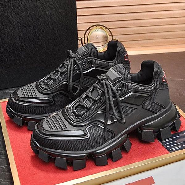 

новое прибытие cloudbust thunder knit кроссовки мужчины "; s обувь мода vintage low top lace -до дизайн мужчины обувь быстрая доставка с ori, Black