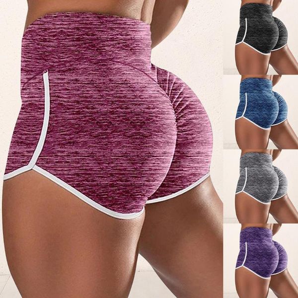 

women solid fitness yoga shorts short sports tights high waist seamless fitness shorts ladies outdoor running, White;red