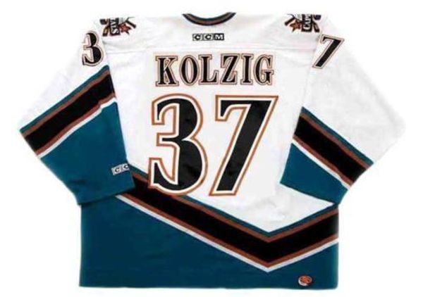 

37 kolzig washington capitals 1998 ccm vintage home turn back hockey jersey all stitched quality any name any number, Black;red