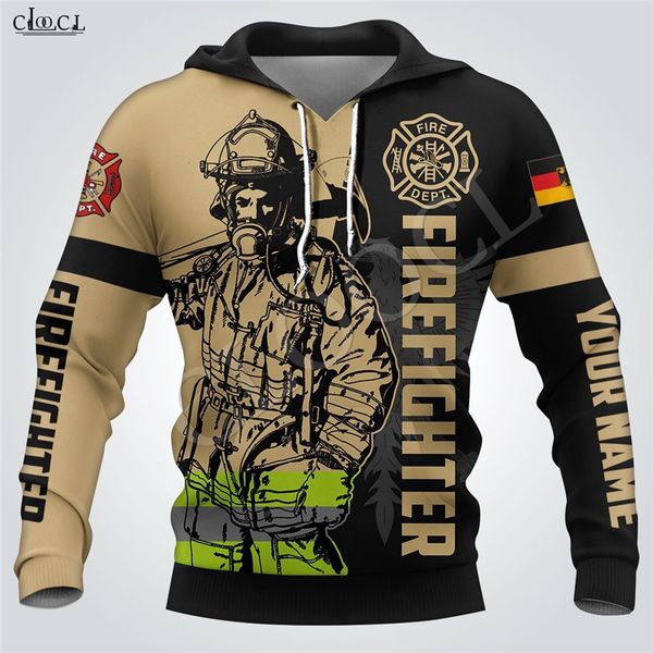 

2020 new style men women firefighter print hoodie 3d hooded sweatshirt fireman long sleeve homme clothes pullovers zipper coat cx200723, Black