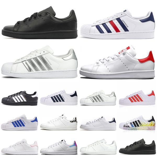 

ale stan smith superstars running shoes triple white black womens mens trainers outdoor sports sneakers tennis walking jogging