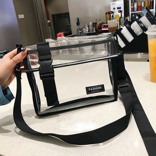 

messenger bag girls fashion transparent street personality versatile shoulder messenger hasp bag mar25