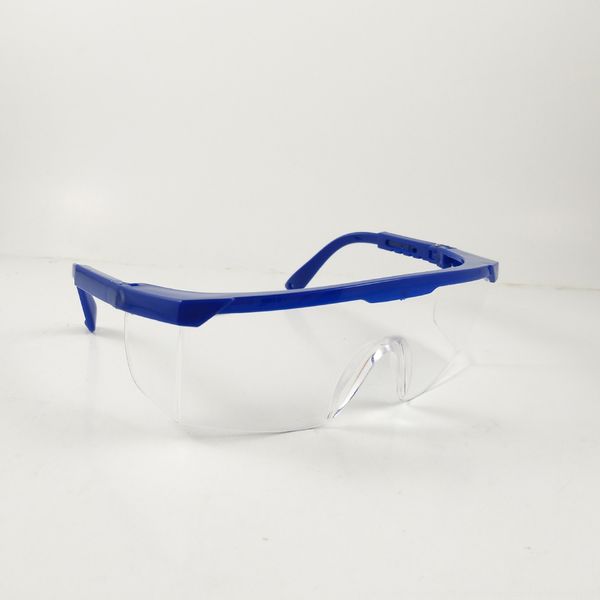 

anti-impact protective glasses glasses blue frame adjustable white lens chemical laboratory riding labor protection for woodworking