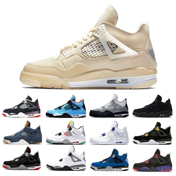 

sail neon 4 mens basketball shoes cactus jack metallic pack rasta splatter royalty black cat pure money white cement 4s men sports sneakers