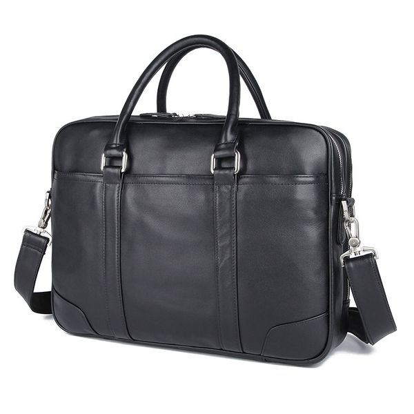 

real leather handbag men's lapbag office briefcases for man 7348a-1