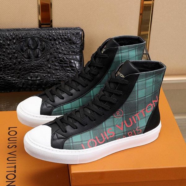 

tattoo sneaker boot men shoes vintage breathable outdoor walking casual shoes fashion high lace -up style men shoes zapatillas hombr, Black