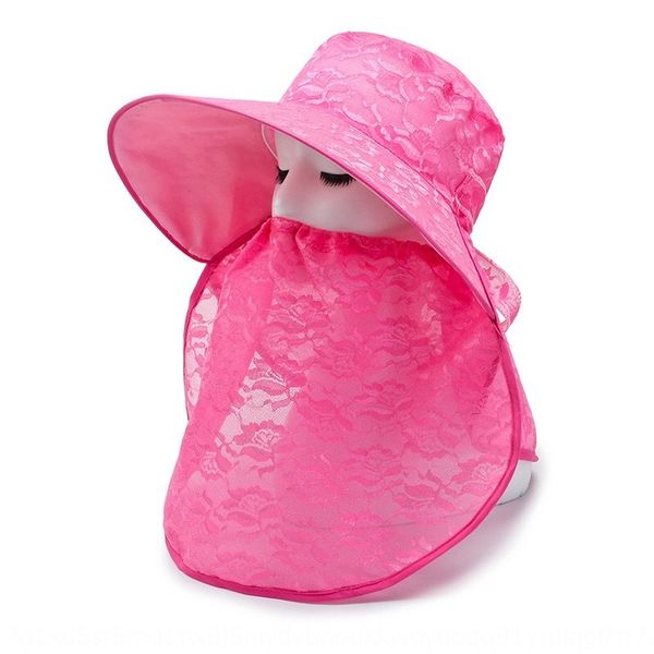 

sun women's sunscreen lace cloth fisherman lace cloth big edge all-match tea-picking fisherman hat cycling face protection dust hat, Blue;gray