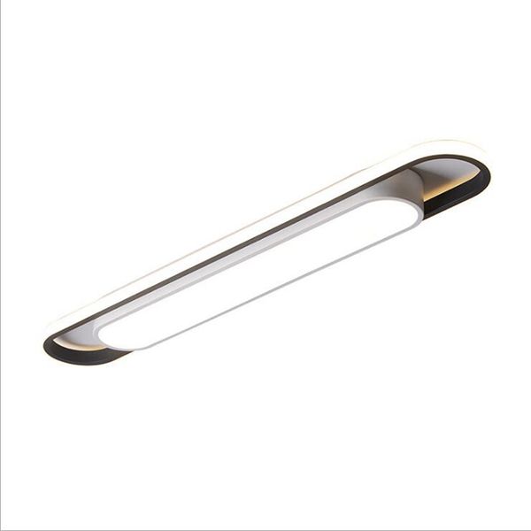 2020 LED Moderna teto lâmpada Linear Bar teto Iluminação Luminaire Black White corpo para sala de estar Quarto Cozinha Lamparas luminária