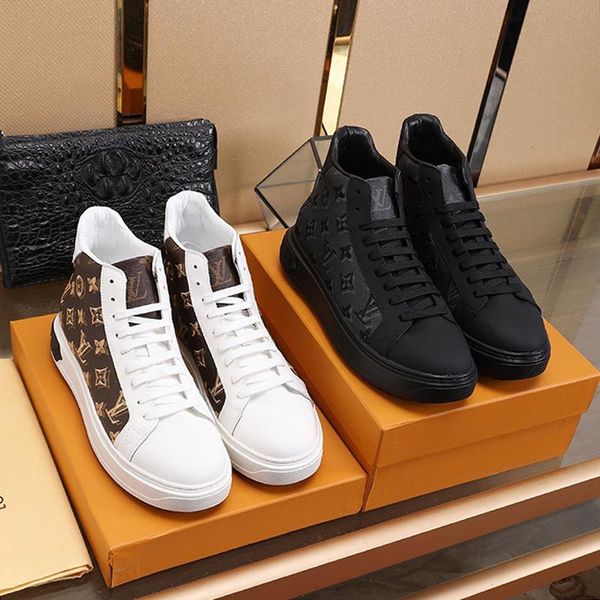 

new arrival mens shoes comfortable outdoor walking casual shoes luxury sneakers lace -up low casual men shoes chaussures pour hommes, Black