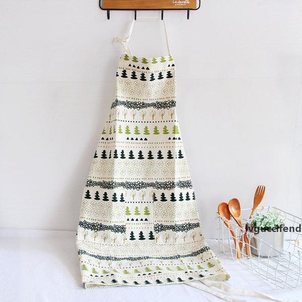 

1pcstree paern apron woman bibs home cooking baking coffee shop cleaning apron kitchen accessory 46103