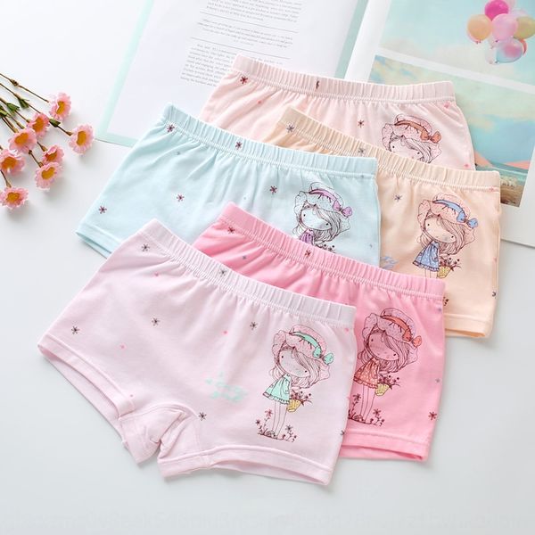 

new organic breathable cotton girls' underwear 3-12 years old cute little princess organic cotton girls' underwear boxers, Camo