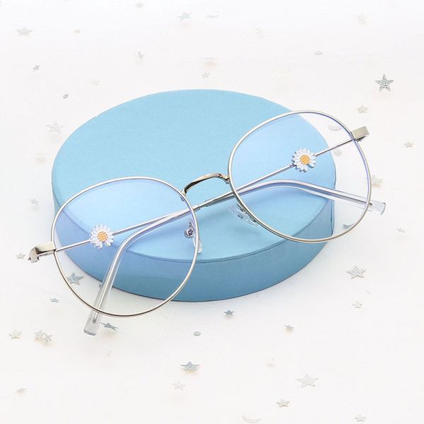 

ahora 2020 floral daisy anti blue ray finished glasses metal computer nearsighted eyeglasses googles women&men 0-0.5-1.0...-6.0, Black