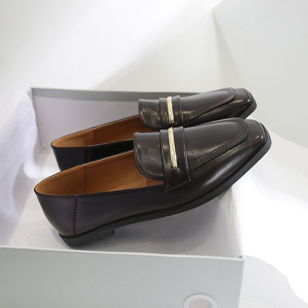 

fashion casual mules shoes women flats square toe footwear patent leather female shoes spring loafers woman black