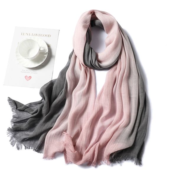 

women scarf fashion gradient solid cotton shawls wraps for lady winter scarves hijabs femme foulard stoles neck headband, Blue;gray