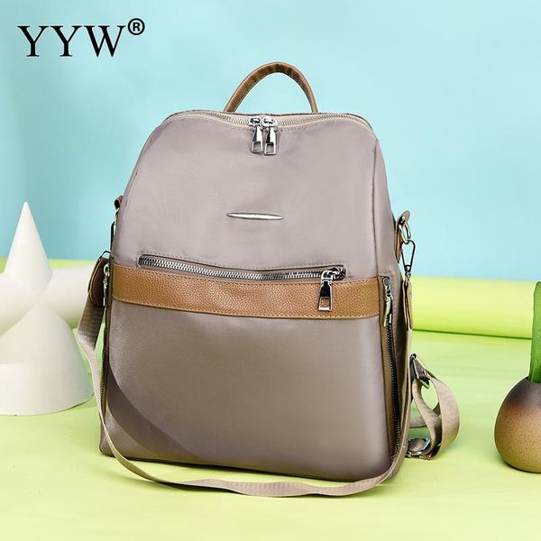 

brand leather women's backpack large capacity school bag casual backpack for girls double zipper leisure shoulder bags