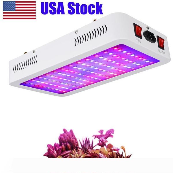 

1200w led grow light, full spectrum for plants veg and flower with double switch & dual chip,daisy chain, uv & ir, adjustable rope hanger