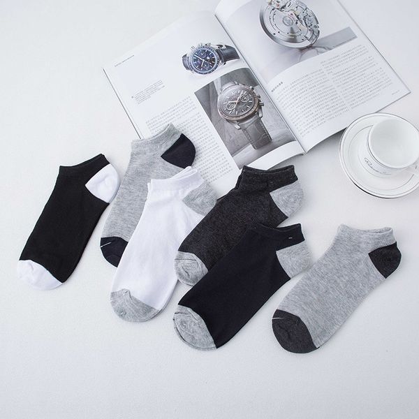 

boat boat and summer polyester cotton sports men's socks simple independent packaging socks men's thin gifts, Black