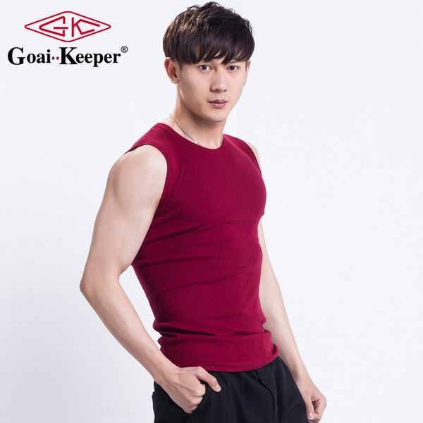 

men' vest summer garden collar wide shoulder cotton slim fit sports wide shoulder fitness men' vest, White;black