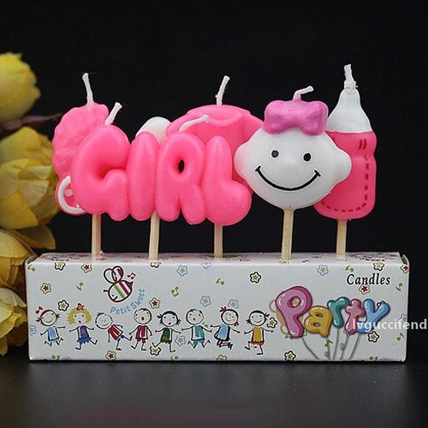 

baby girl and boy candle baby shower cake candles birthday party decorative star and moon candles party supplies