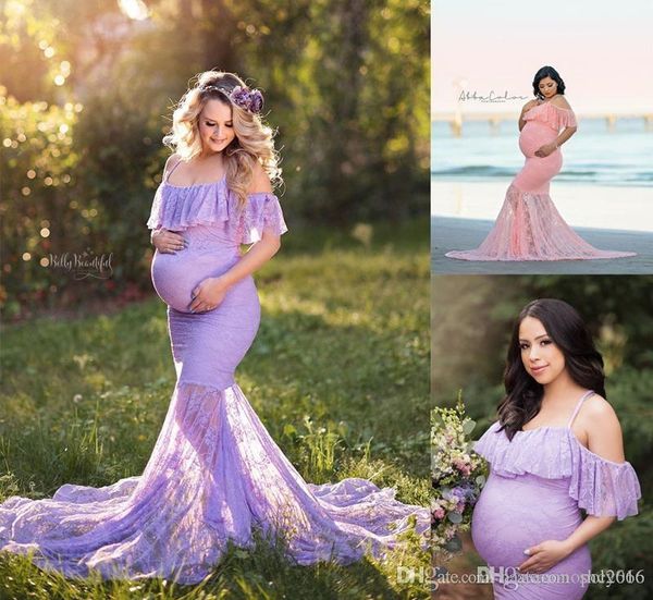 

плюс беременность материнство платье длинные кружева труба русалка пром платье бретельках fishtail беременные фотографии с снижения плеча ру, Black