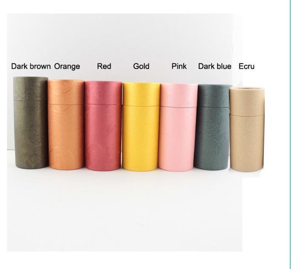 

round tube carton box kraft paper cardboard box for essential bottle packaging gift 50pcs 10ml/20ml/30ml/50ml/100ml