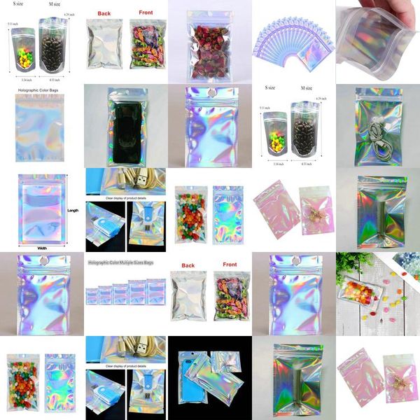 

16x24cm resealable cello bags wholesale holographic resealable bags translucent pouches designs mask packaging bag wcesp home2010 nyosv
