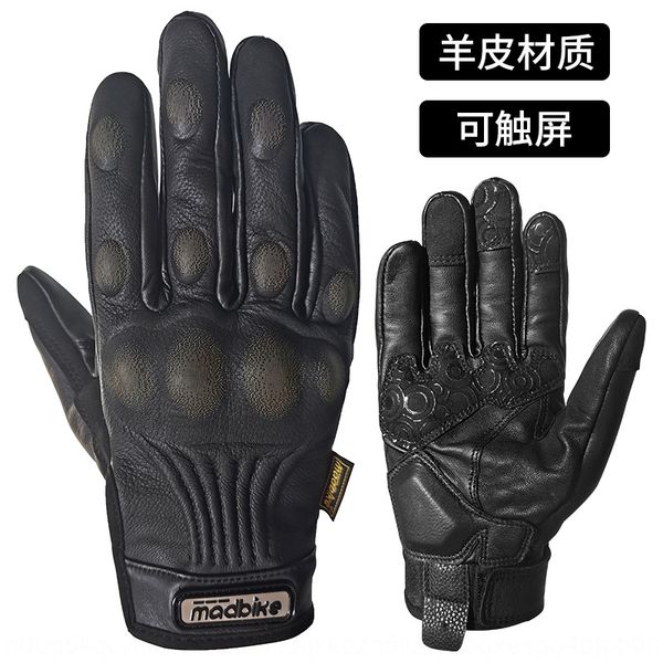 

7wfbo мотоцикл мотоцикл локомотив перчатка против падения износостойкой сенсорной экрана овчины перчатки для верховой езды кожа four seasons, Black