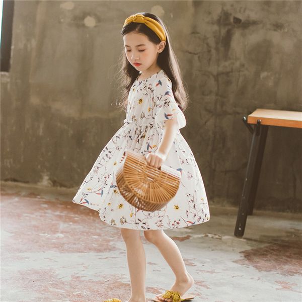 

girls' summer dresses 2020 new kids flowers dress children princess dress brand toddler girls baby chiffon dress,#2841, Red;yellow