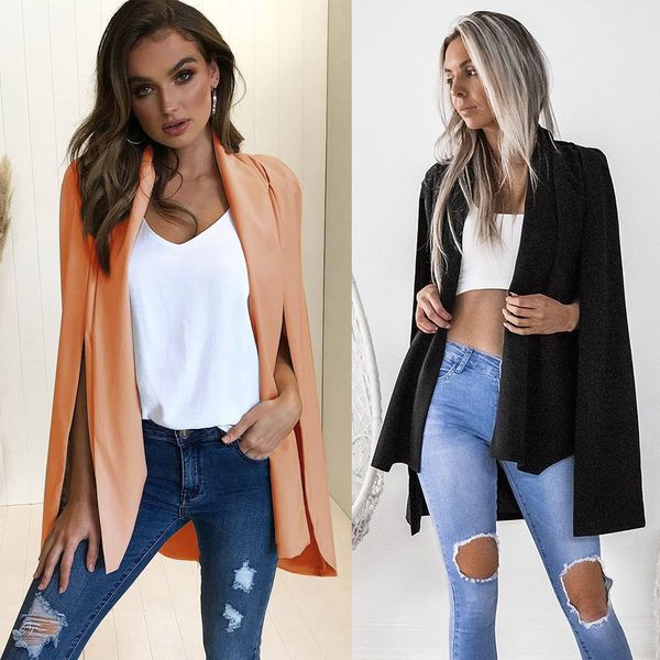 

мода сексуального складного мыс воротника шаль дизайна женщины zc2808 мода сексуальной складного мыс воротник пальто шаль дизайна женщины па, White;black