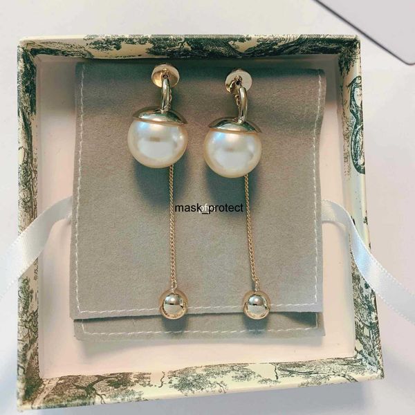 

home pearl tassel pearl ear nails bring your own blue pearl color pure hand polished brass material, Golden;silver