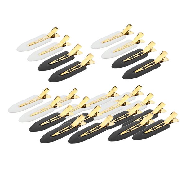 

24pcs no bend hair clip no crease clips perming makeup clamps for hair bangs, Brown