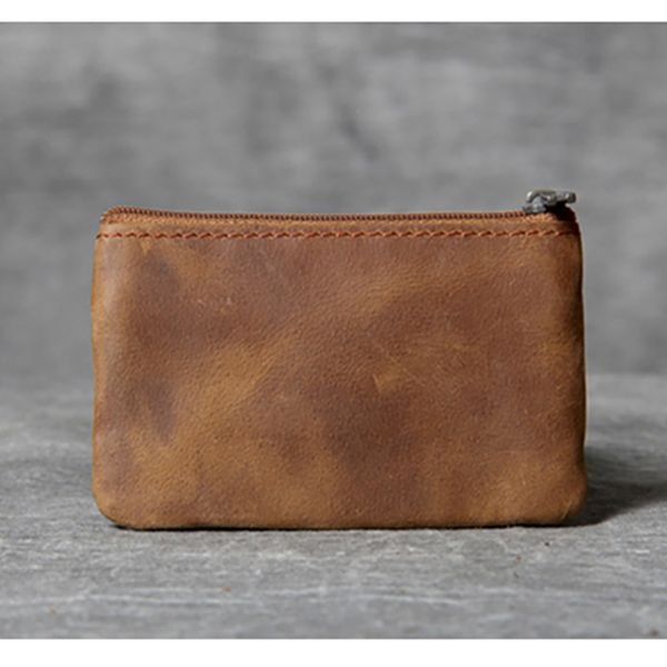 

aber head-layer cowhide mini wallet retro handmade ultra-thin leather driver's license card pack, Red;black