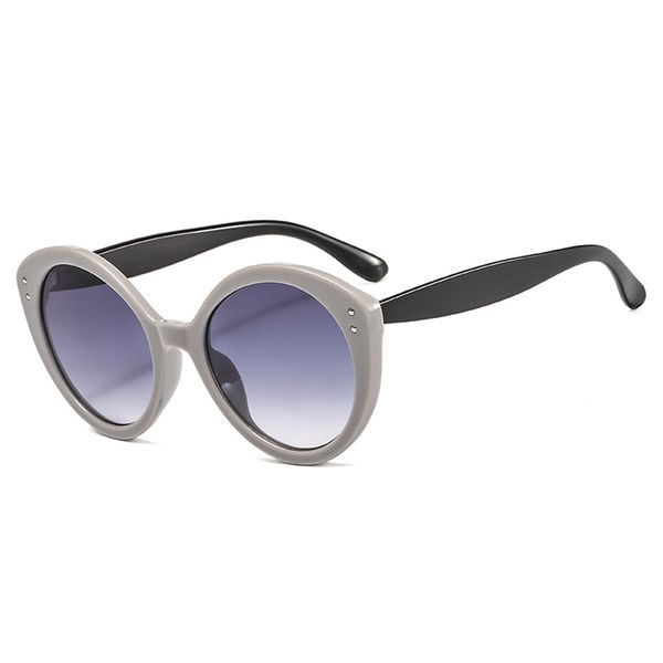 

2020 fashion women sunglasses cat eye shape oversize brand design plastic frame acrylic material lenses 3367 uv400 protection, White;black