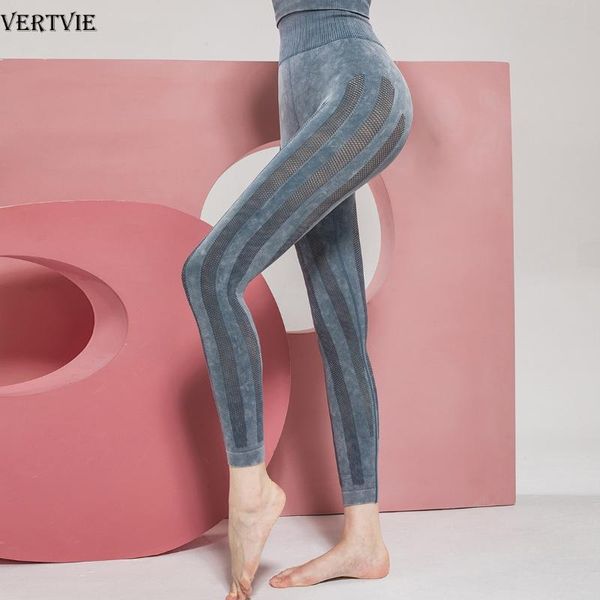 

vertvie women yoga pants running sportswear mesh stretchy fitness leggings seamless tummy control gym compression tights pants, White;red