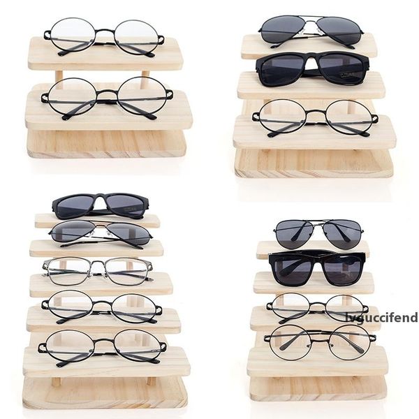 

wood glasses display props storage case sunglasses display stand 2/ 3 /4 5 layers factory wholesale lx2410