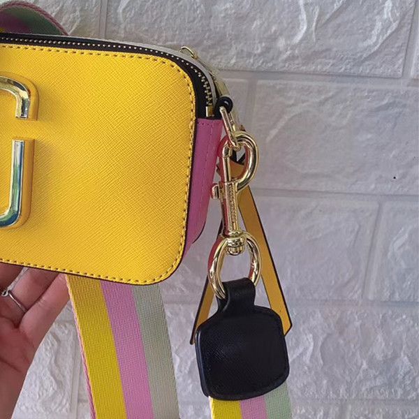 

camera bag new wide shoulder belt star same style women's cowhide small square bag