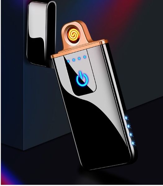 

creative and personalized men's ultra-thin electronic cigarette lighter with light induction