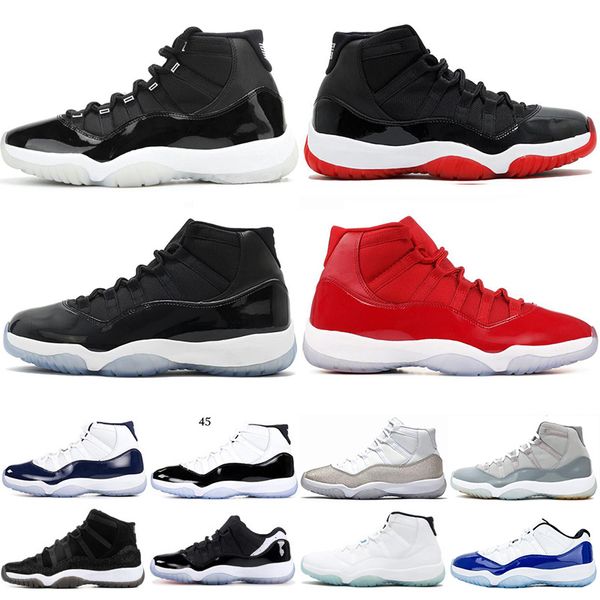 

new bred 11 25th anniversary 11s basketball shoes space jam concord 45 gamma blue infrared 23 emerald mens trainers sneakers size5.5-13
