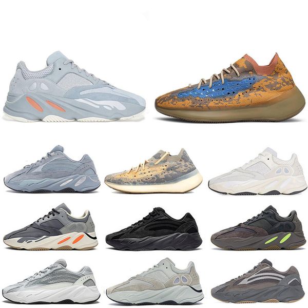 

new style kanye west inertia blue oat non-reflective mens running shoes magnete wave runner hospital blue geode vanta stat sports sneakers