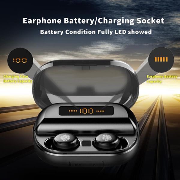 

новая частная форма v11 сенсорный tws 5,0 с блоком беспроводной bluetooth гарнитура уши в ухе