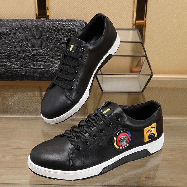 

new arrival mens shoes herren luxus marken schuhe outdoor walking breathable footwears low lace -up plus size luxury shoes, Black