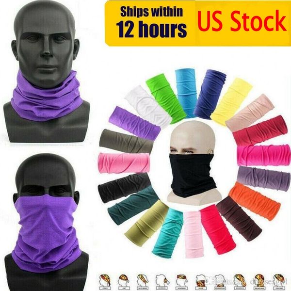 DHL Unisex Magic Head Gesichtsschutzmaske Halsmanschette Biker Tube Bandana Schal Armband Kappe Multifunktionale Outdoor-Sportarten