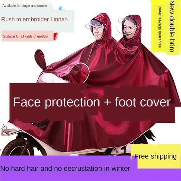 

o6c0v raincoat motorcycle poncho battery motorcycle electric vehicle electric vehicle car extra large riding poncho foot covering sing