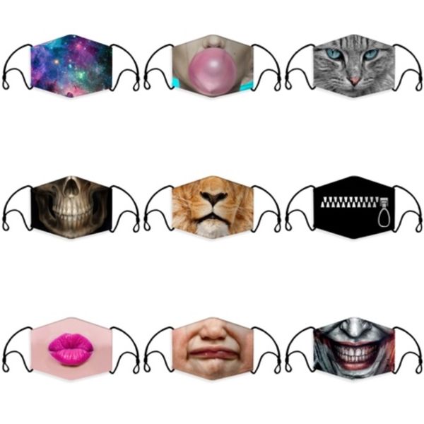 

24hours ship anti-dust cotton cloth face mask man woman cycling wearing black white fashion mask#532