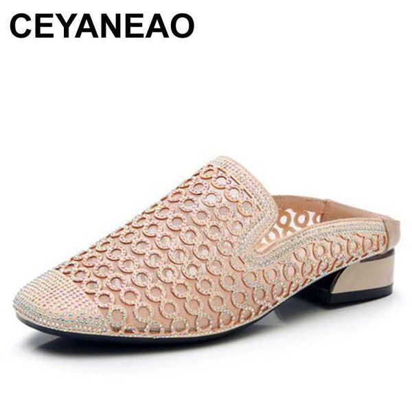 

ceyaneaosummer women flat shoes mesh rhinestones breathable moccasins ladies lace-upmoccasins square toe comfortable shoes woman, Black