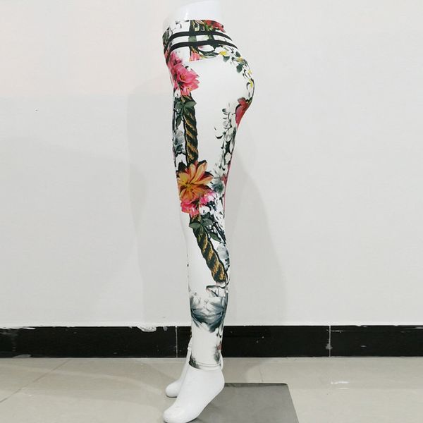 

2020 women leggings 3d flower digital print slim casual fitness woman leggins workout plus size high waist pants modis, Black