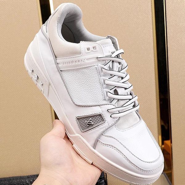 

2020 luxury design men sneaker casual shoes low -walking sports trainers chaussures pour hommes fashion type mens shoes casual luxury, Black
