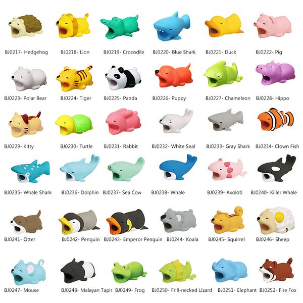 

36 design cute animal cable bite portable charger cord protector universal protective data line cover sleeve for lighting type c micro usb