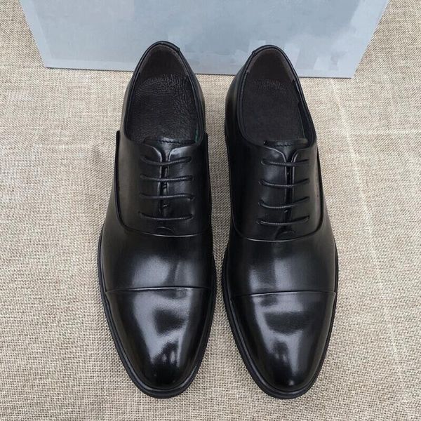 

dress shoes belle men's autumn leather business suits breathable cowhide british fashion, Black