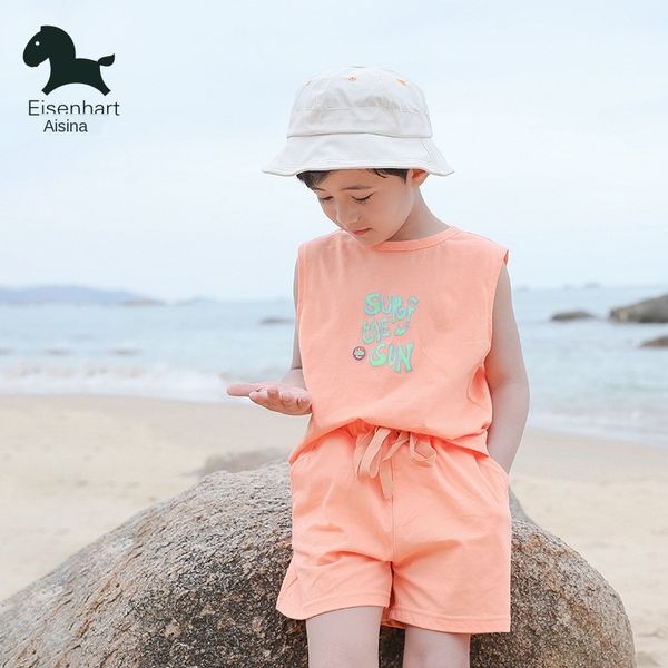 

jygkv isina boy sleeveless suit baby two-piece suit 2020 new children's isina styl boys' summer clothes korean western styl summer